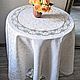 Linen/cotton tablecloth Perepev cream d.170 cm, Tablecloths, St. Petersburg,  Фото №1