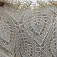 Большой белый чистошерстяной вязаный шарф, палантин. Шарфы. IRINA GRUDKINA Handmade Knitwear. Ярмарка Мастеров.  Фото №9