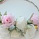 a wreath of roses. FABRIC FLOWERS. Tiaras. cbzybt. My Livemaster. Фото №4