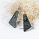 Green Leather Earrings -2. Earrings. Two Starlings. Online shopping on My Livemaster.  Фото №2