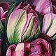 Painting 'Bouquet of tulips' oil on canvas 50h70cm. Pictures. vestnikova. My Livemaster. Фото №6