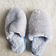 Blue sheepskin slippers /natural fur, Slippers, Moscow,  Фото №1