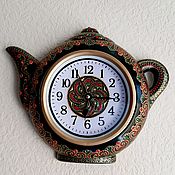 Часы настенные ЧАЙНИК – заказать на Ярмарке Мастеров – P85J2RU | Часы ...