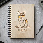 Канцелярские товары handmade. Livemaster - original item Wooden Lama Notebook. Handmade.