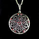 Order Pendant Red Openwork 925 Sterling Silver with red zircons SS0046. Sunny Silver. Livemaster. . Pendants Фото №3