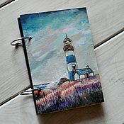 Канцелярские товары handmade. Livemaster - original item Notepad A6 "Blue lighthouse". Handmade.