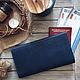 Sequoia Big Blue Leather Travel Wallet. Purse. Mox workshop. Online shopping on My Livemaster.  Фото №2