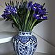 Porcelain vase, handmade, Delft, Holland, Vintage vases, Arnhem,  Фото №1