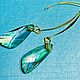 Серьги Swarovski Небесные Крылья Luminous green. Серьги классические. TLN North. Интернет-магазин Ярмарка Мастеров.  Фото №2