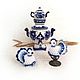 EASTER. Knitting. Easter Chicken! Gzhel! (set - 2 pcs.). Easter souvenirs. Cross stitch and beads!. My Livemaster. Фото №9