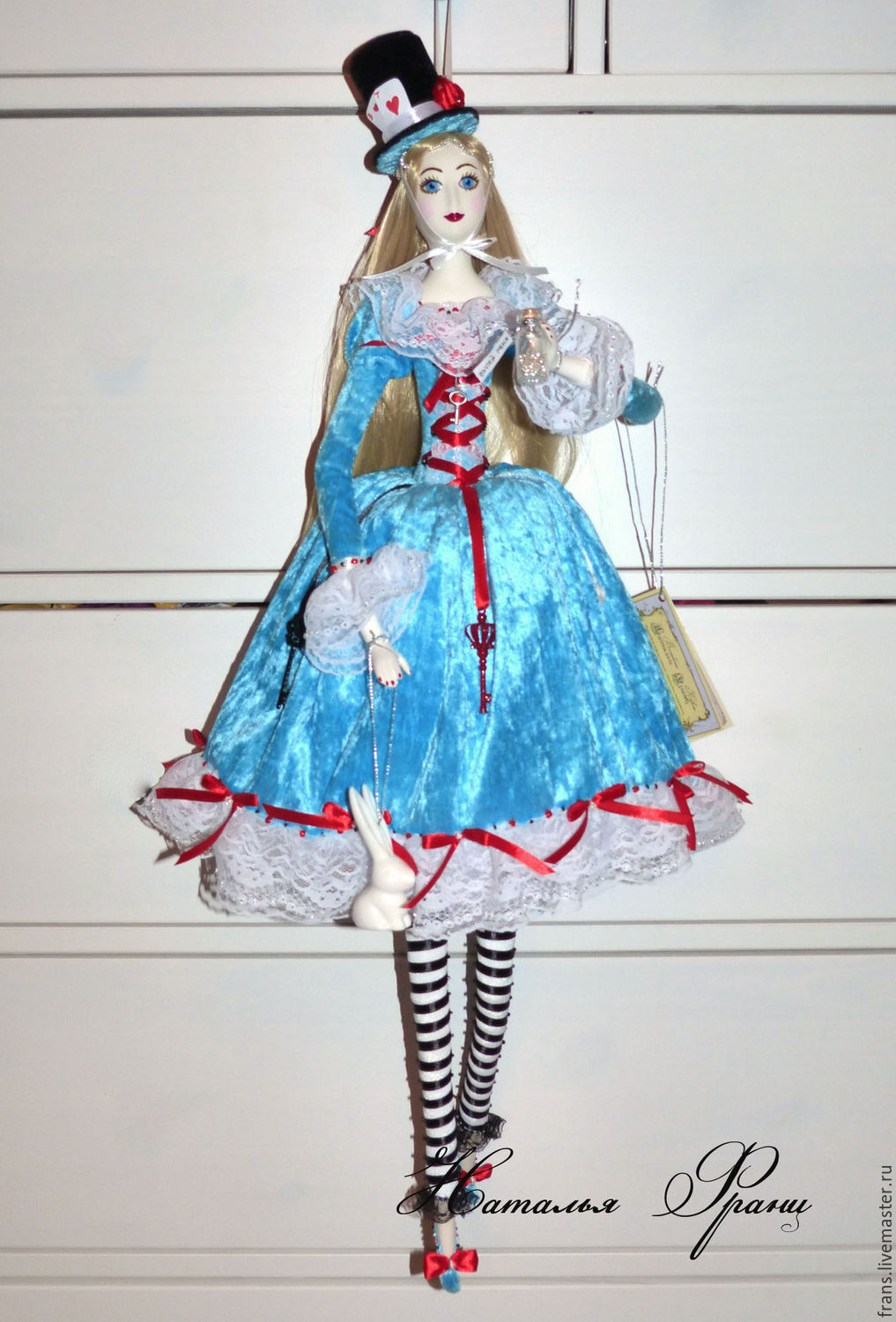 Porcelain doll Alice in Wonderland handmade
