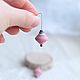 Заказать Ассиметричные серебряные серьги пастельные розовые. Handmade jewelry by LunkinaNadezhda. Ярмарка Мастеров. . Серьги классические Фото №3