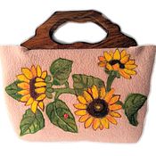 Сумки и аксессуары handmade. Livemaster - original item Classic bag: Bag felted Sunflowers. Handmade.