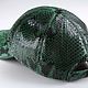 Бейсболка из натуральной кожи питона IMP0324G. Бейсболки. CrocShop товары из экзотической кожи. Ярмарка Мастеров.  Фото №9