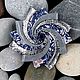 Brooch made of polymer clay Spiral star. Frost, Brooches, Tambov,  Фото №1