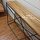 Заказать Консольный стол лофт GEOMETRY black. SLIVA wood deco. Ярмарка Мастеров. . Консоли Фото №3