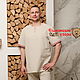 Unbleached shirt with short sleeve trim, Mens shirts, St. Petersburg,  Фото №1