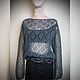 Свитер паутинка из мохера. Свитеры. Knitwork_room (Вязаные вещи в наличии и под заказ). Ярмарка Мастеров.  Фото №5