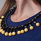 Chalker Cosmos black-yellow agate. planet. Chokers. Butik4you. My Livemaster. Фото №4
