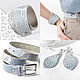 A bright belt with Delicate embossing, width 2.9 cm. Straps. Two Starlings. My Livemaster. Фото №5