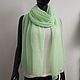 Order Kid mohair Stole Scarf (delicate green). Scarfland. Livemaster. . Wraps Фото №3