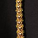 Бусы колье из золотого гематита с зелеными стразами. Бусы. Sweet bead: украшения с минералами (sweetbead89). Ярмарка Мастеров.  Фото №4