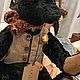 Черный медведь тедди. Интерьерная кукла. Мишки Тедди  Шаговой Елены. Ярмарка Мастеров.  Фото №5