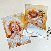 Открытки handmade. Livemaster - original item Spring set of postcards Sunny. Handmade.