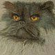 Вышитая картина "Персидский кот" В багете, Картины, Санкт-Петербург,  Фото №1