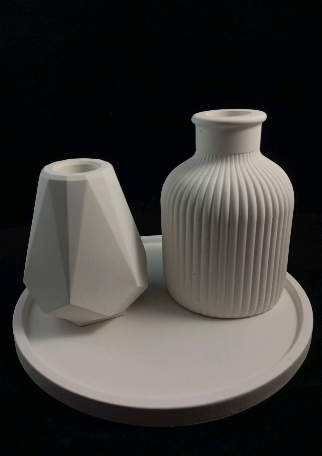 Гипсовые вазы и поднос. Гипсовый декор купить в интернет-магазине ...