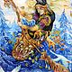 Гуси - лебеди . Лаковая миниатюра Холуй . Декоратиное панно Панно. Картины. В гостях у сказки (skazka-kholui). Интернет-магазин Ярмарка Мастеров.  Фото №2