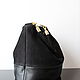 Stylish Hobo bag made of genuine black leather and suede. Classic Bag. Olga'SLuxuryCreation. My Livemaster. Фото №5