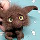 Домовый грустик..( тролль(. Войлочная игрушка. Светлана  (Крошки на ладошке...). Интернет-магазин Ярмарка Мастеров.  Фото №2