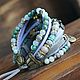 Multi-layered BOHO leather bracelet 'Lilac lightness'. Bead bracelet. Ekaterina Rud ( stylish stones ). Online shopping on My Livemaster.  Фото №2