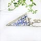 Triangular transparent resin pendant with real forget-me-nots. Pendants. YaVesna. Online shopping on My Livemaster.  Фото №2