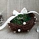 Гнёздышко для свадебных колец Эко. Подушечки для колец. Flowersandlove.wedding. Ярмарка Мастеров.  Фото №4