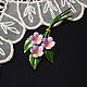 Delicate pink bouquet, vintage brooch, enamel, Vintage brooches, St. Petersburg,  Фото №1