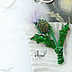 Брошь объемная каркасная зеленый цветок чертополох, Брошь-булавка, Санкт-Петербург,  Фото №1