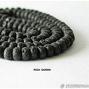 Материалы для творчества handmade. Livemaster - original item Lava black beads ,rondel (No№146). Handmade.
