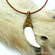 Pendant, amulet, talisman, the Fang of the wolf (natural) silver, gold plated M4. Pendants. Urbanstyle. My Livemaster. Фото №5