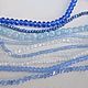 Набор бусин 10 нитей, стекло, голубые. Бусины. More beads. Ярмарка Мастеров.  Фото №4