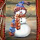  Снеговик, набор картинка маслом 10х15 см, Новогодние сувениры, Тюмень,  Фото №1