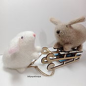 Куклы и игрушки handmade. Livemaster - original item Amigurumi dolls and toys: Fluffy lop-eared bunny knitted. Handmade.