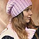 Вязаный комплект. Шапка вязаная, шарф. . Вязание для Вас (Наталья Фисунова). Ярмарка Мастеров.  Фото №4