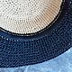 Raffia panama hat/ straw hat (black and straw). Hats1. Vjazalochka. My Livemaster. Фото №4
