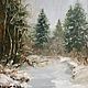 Oil painting landscape 'Winter silence». Pictures. Ирина Димчева. My Livemaster. Фото №4