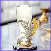 Посуда handmade. Livemaster - original item Seahorse Beer glass z10840. Handmade.