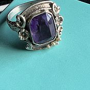 Винтаж handmade. Livemaster - original item Ring with a secret, amethyst, silver, 16 p., Indonesia. Handmade.