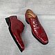 Oxfords made of genuine crocodile leather, in maroon color. Oxfords. SHOES&BAGS. My Livemaster. Фото №5