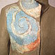 Order Pеа Jacket Felted "Flowers On The Felt". magnificent felt (magnificentfelt). Livemaster. . Coats Фото №3